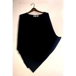 Chico's Traveler black triangle knit poncho/scarf